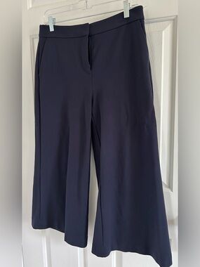 Boden Navy Blue Women’s wide leg cropped pants gauchos US size 10P